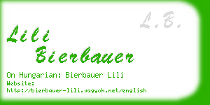 lili bierbauer business card